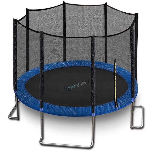 12Ft Trampoline With Outer Safety Net, Serenelife, Mfr#: SLTRA12BL